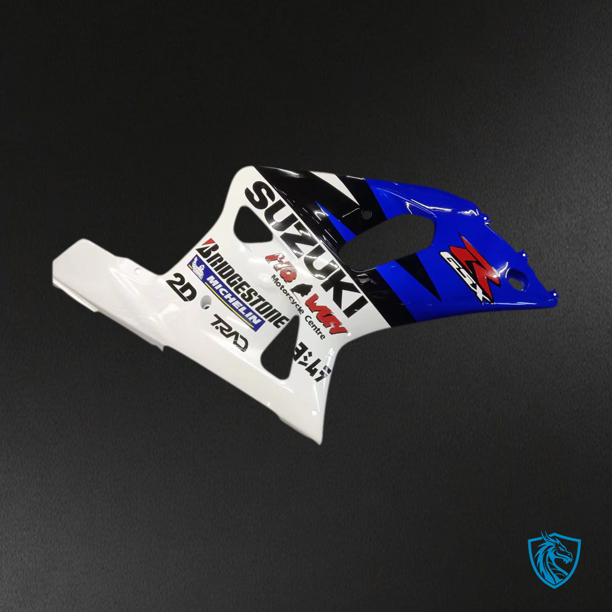 Suzuki GSXR600 (2001-2003) Blue, White & Black Racing Generic - Custom ABS Fairing Kit