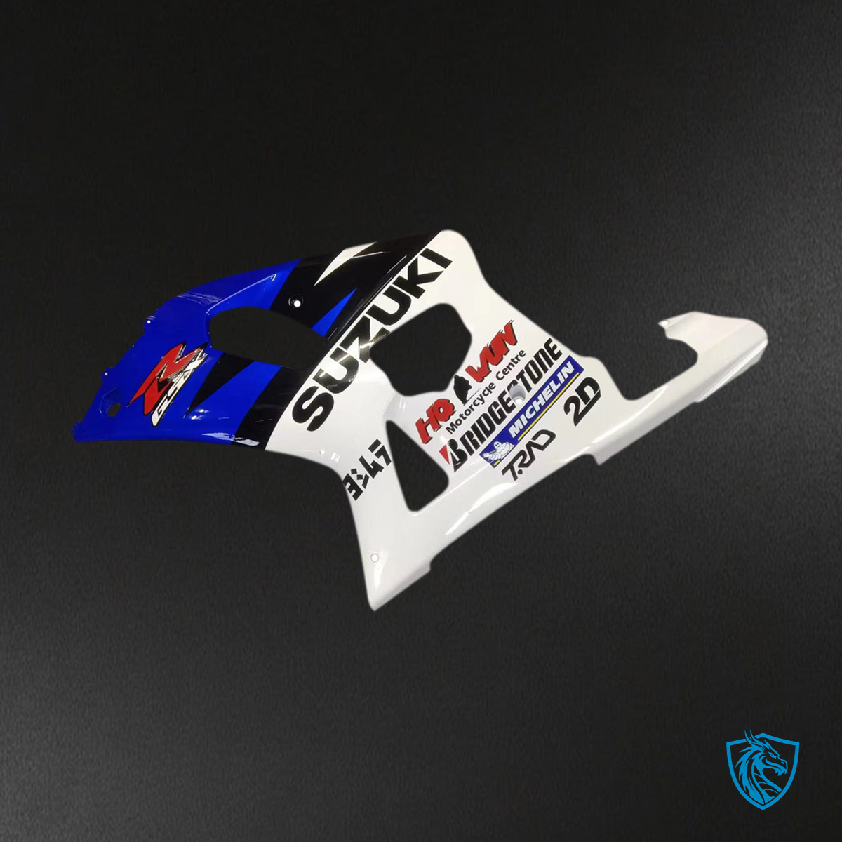 Suzuki GSXR600 (2001-2003) Blue, White & Black Racing Generic - Custom ABS Fairing Kit