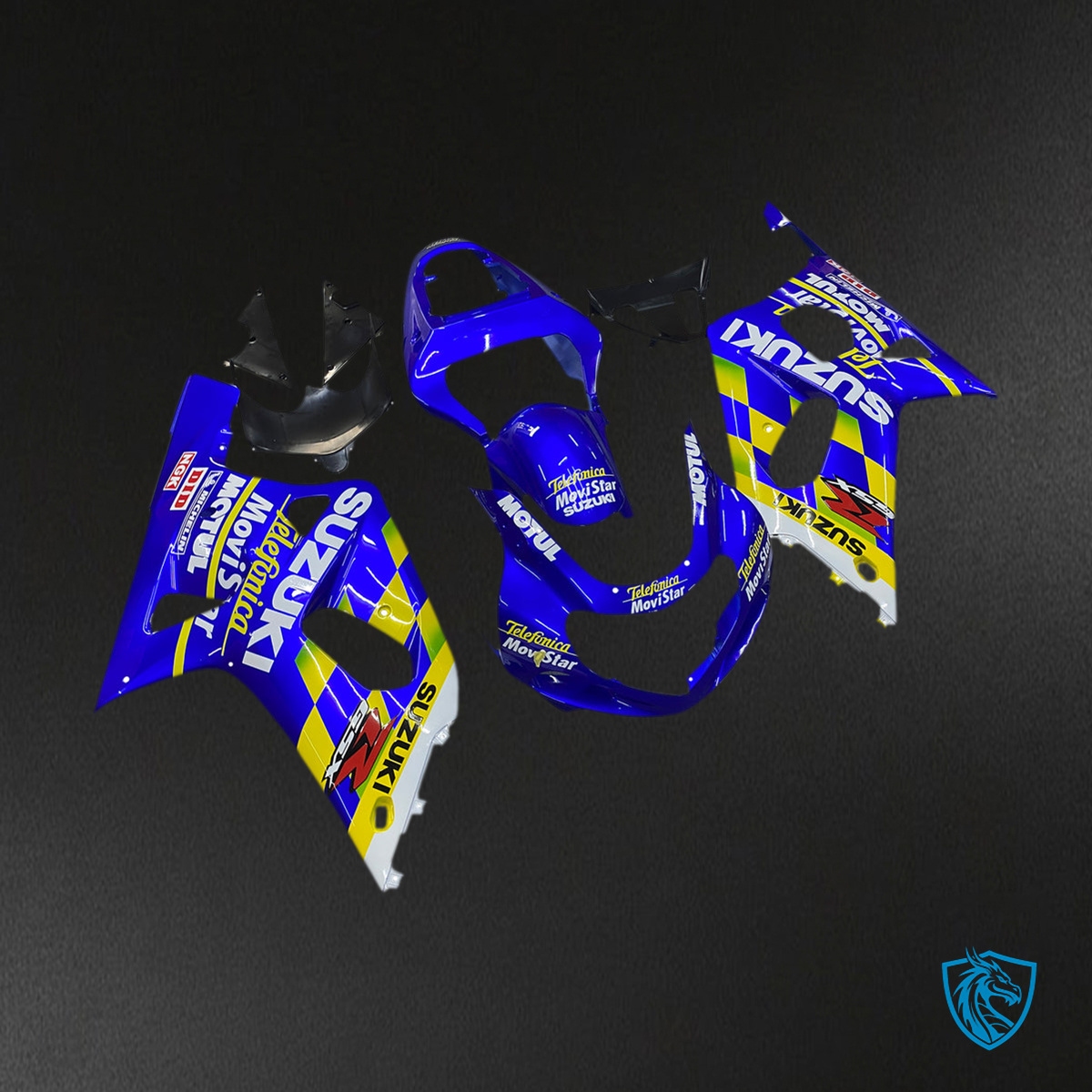 Suzuki GSXR 600 (2001-2003) Blue & Yellow Movistar Racing Generic - Fairing Kit | ABS Bodywork
