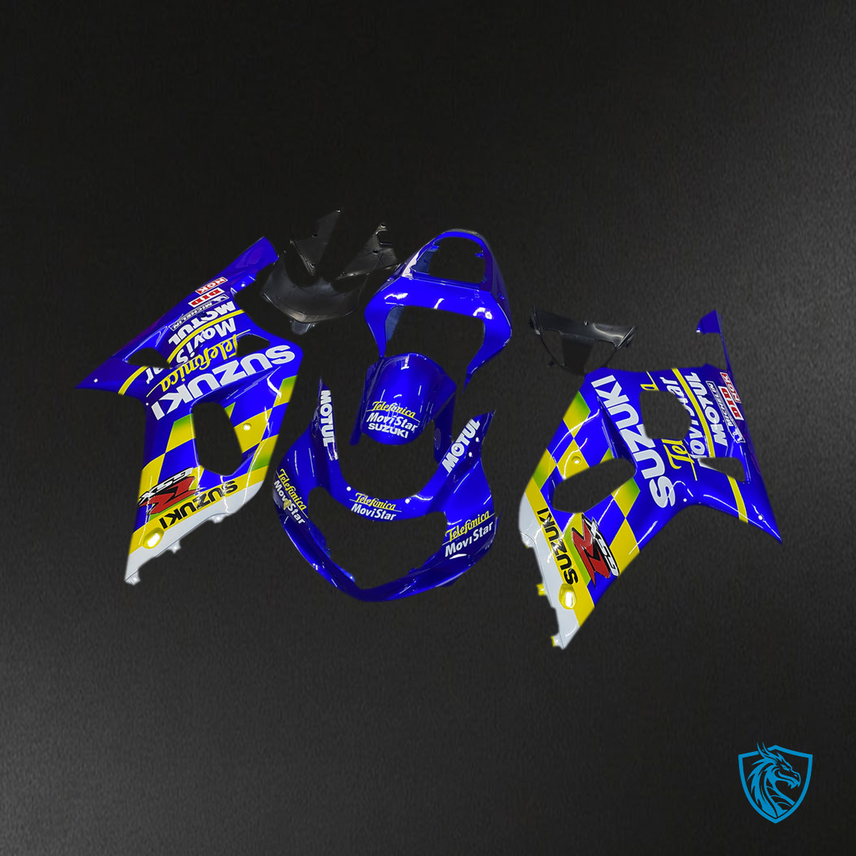 Suzuki GSXR 600 (2001-2003) Blue & Yellow Movistar Racing Generic - Fairing Kit | ABS Bodywork