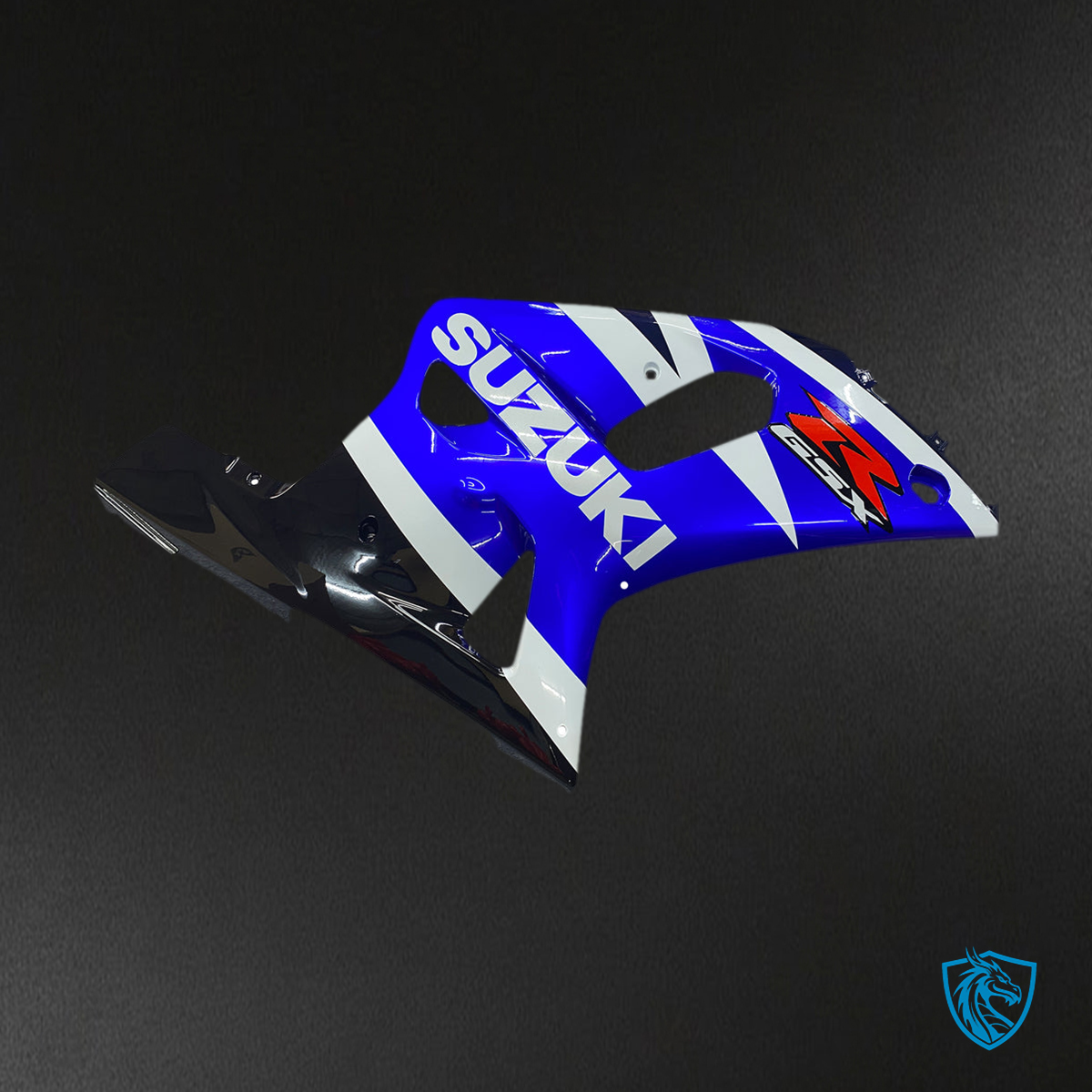 Suzuki GSXR 600 (2001-2003) Blue, White & Black Racing Generic - Custom ABS Fairing Kit