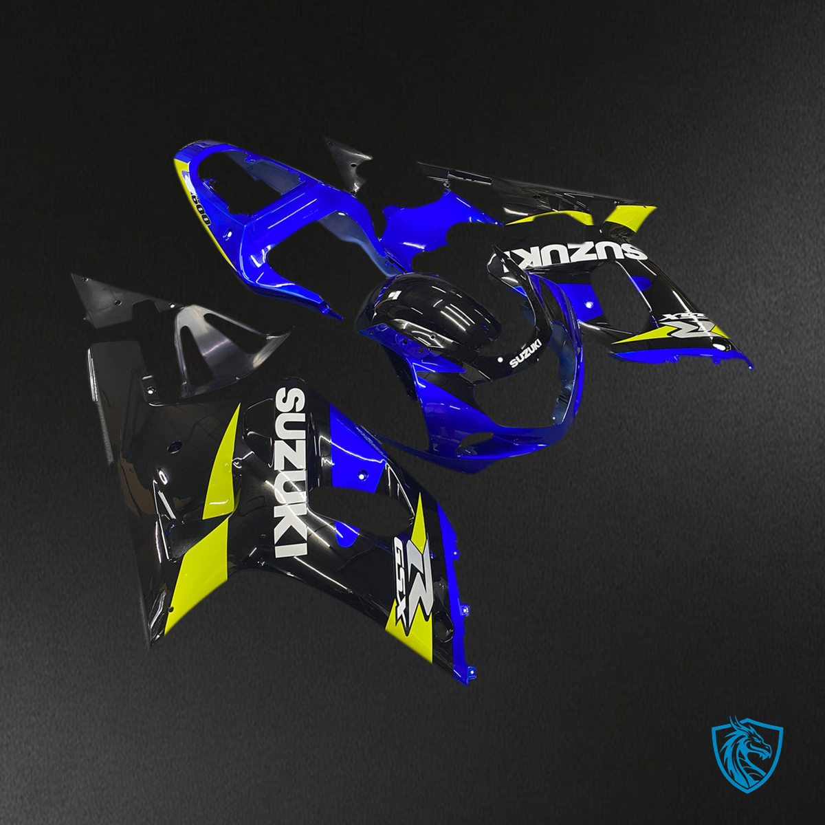 Suzuki GSXR 600 (2001-2003) Blue & Black Racing Generic Fairing Kit - Aftermarket ABS Bodywork