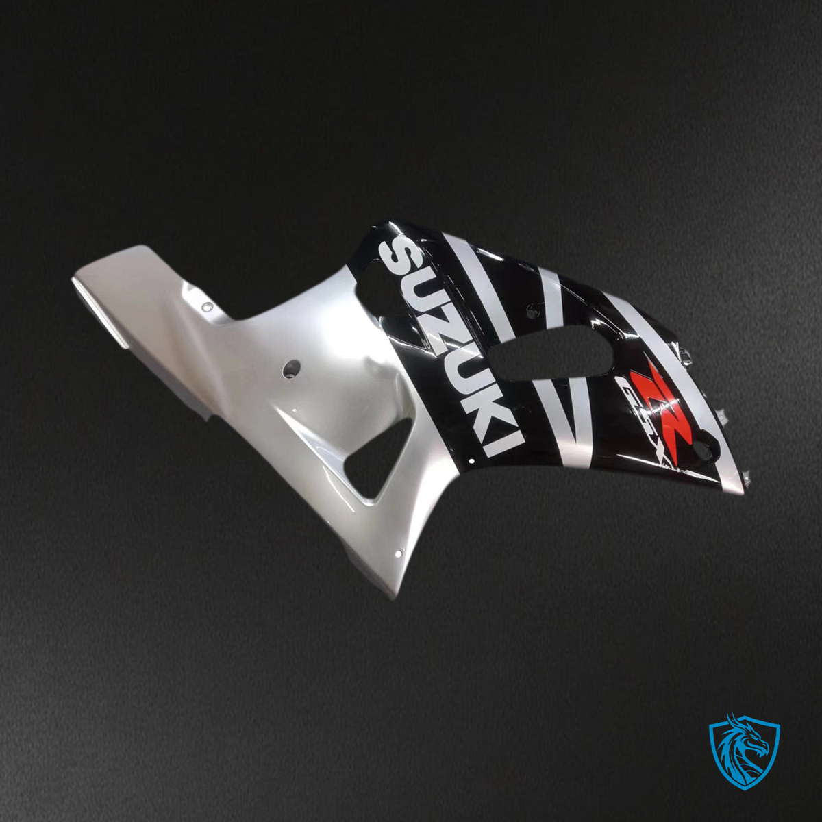 Suzuki GSXR 600 (2001-2003) Black & White Injection Fairing Kit - Aftermarket ABS Bodywork