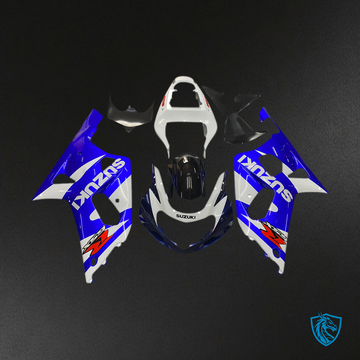 Suzuki GSXR 600 (2001-2003) Blue, White & Black Injection Fairing Kit - Aftermarket ABS Bodywork