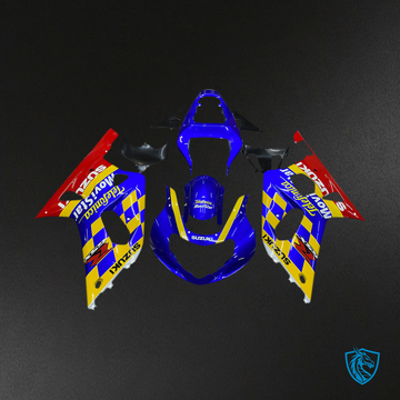 Suzuki GSXR 600 (2001-2003) Blue, YEllow & Red Injection - Custom ABS Fairing Kit