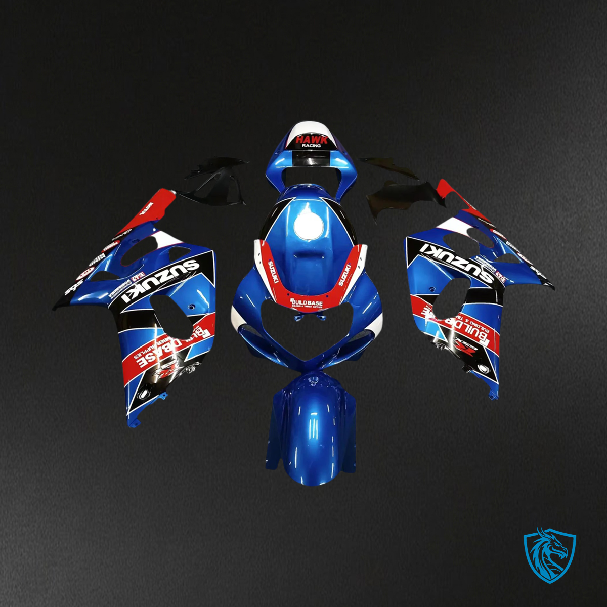 Suzuki GSXR 600-750 (2000-2003) Blue & Red - Fairing Kit