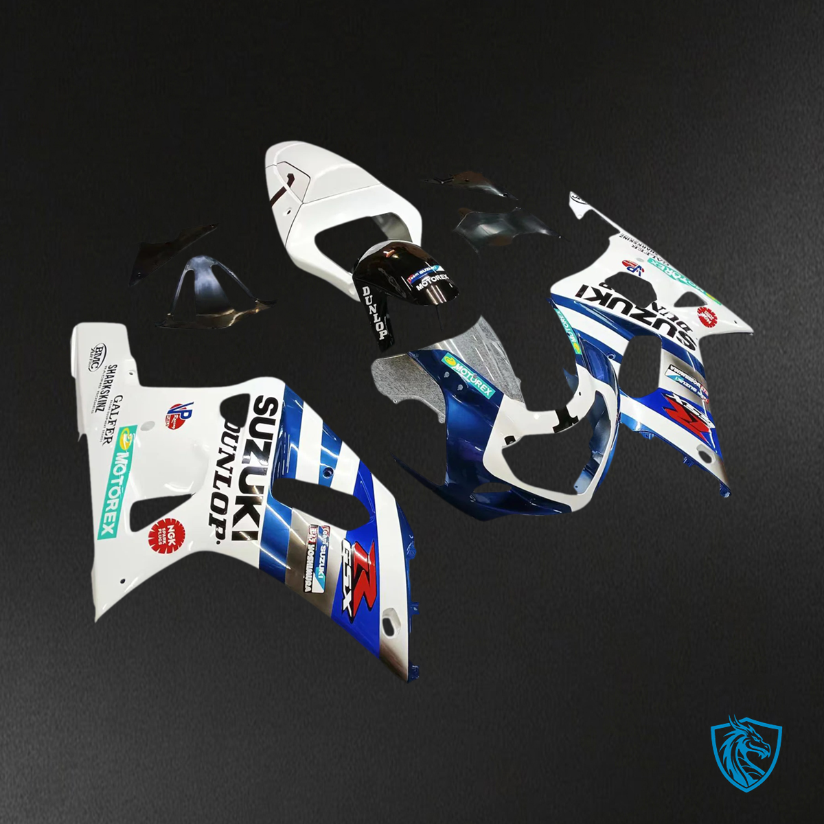Suzuki GSXR 600-750 (2000-2003) Blue & White - Fairing Kit