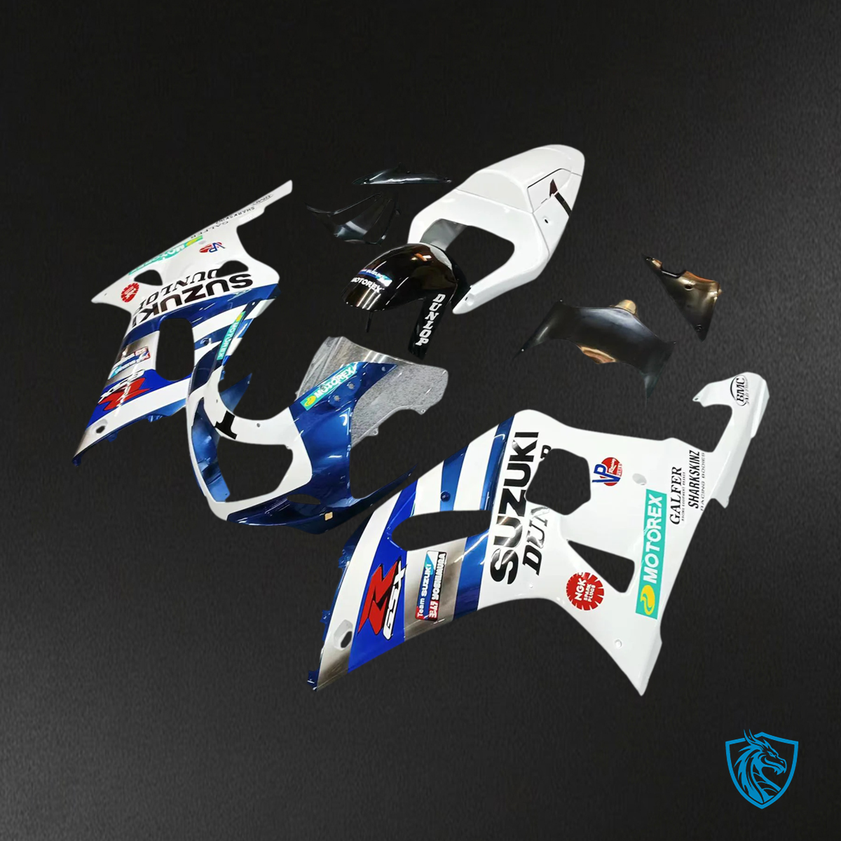 Suzuki GSXR600 (2001-2003) GSXR750 (2000-2003) Blue & White - Fairing Kit