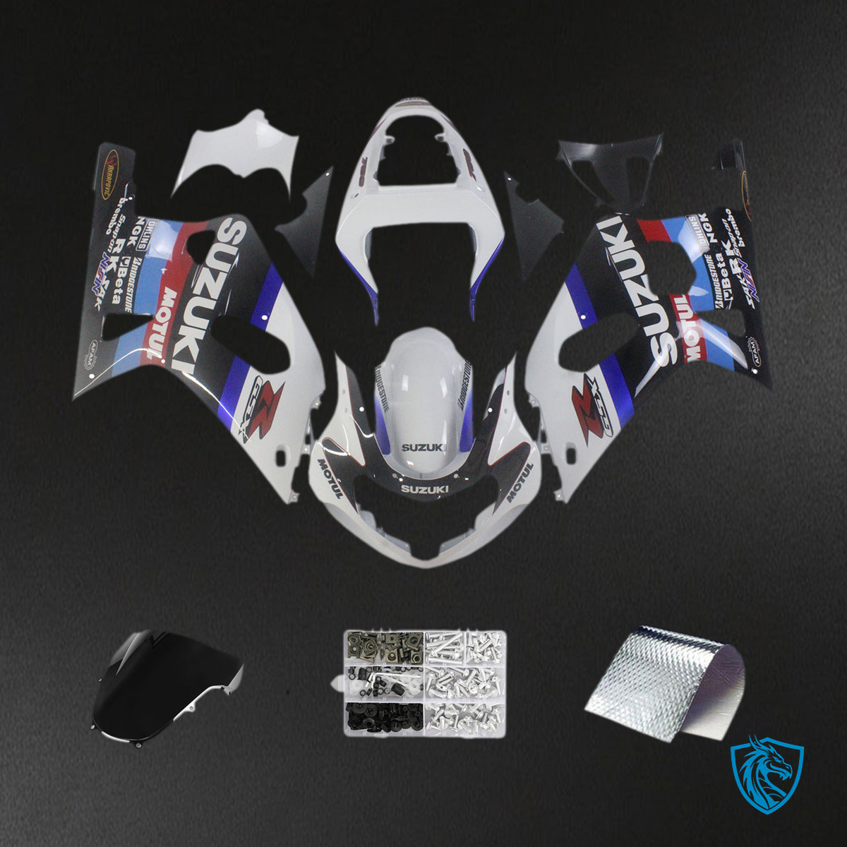 Suzuki GSXR 600 (2001-2003) Multicolor Racing Generic - Custom ABS Fairing Kit