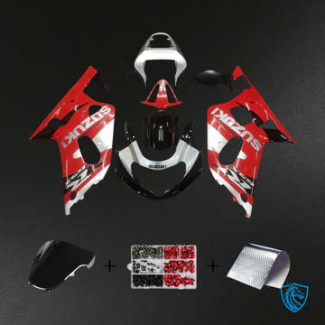 Suzuki GSXR 600 (2001-2003) Red Silver & Black Racing - MERGEment Motorcycle Fairings Kit