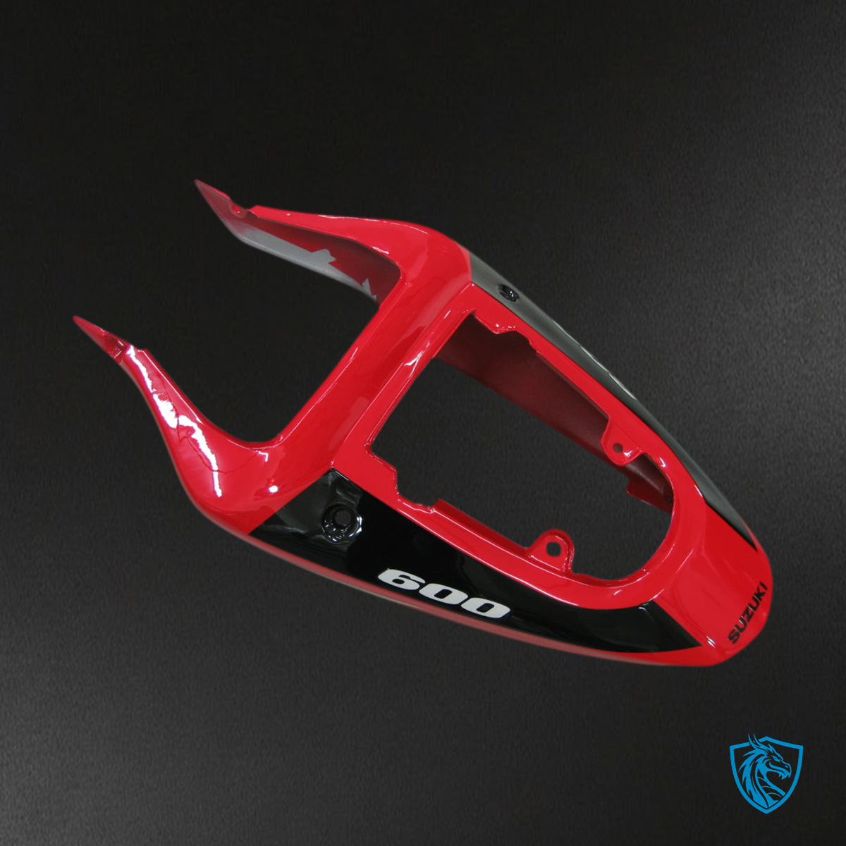 Suzuki GSXR 600 (2001-2003) Silver, Red & Black Racing Generic - Custom ABS Fairing Kit