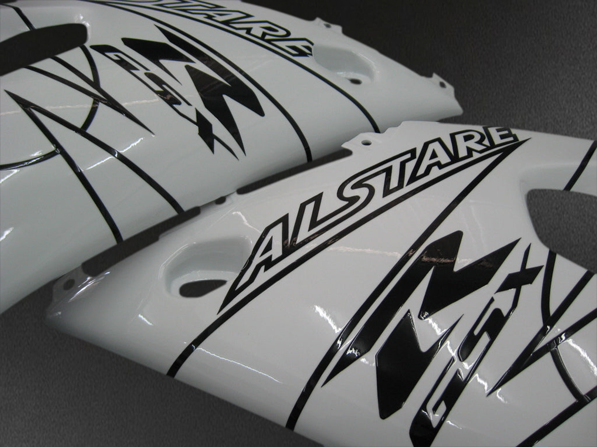 Suzuki GSXR 600 (2001-2003) White & Black Alstare Corona Fairing Kit - Aftermarket ABS Bodywork