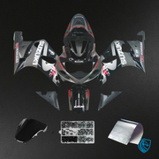 Gloss Black, White & Red