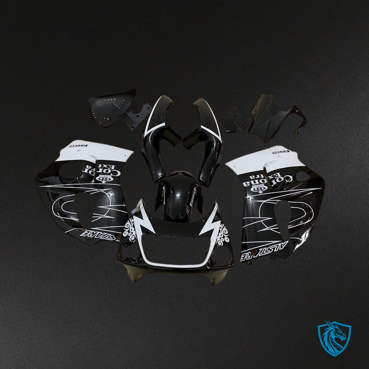 Suzuki GSXR600/750 (1997-2000) Black Corona Extra - Custom ABS Fairing Kit
