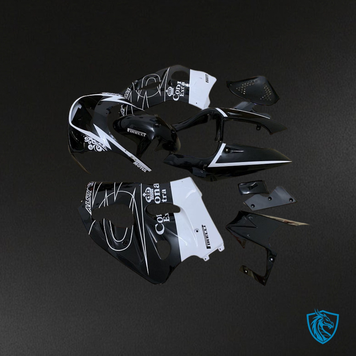 Suzuki GSXR600/750 (1997-2000) Black Corona Extra - Custom ABS Fairing Kit
