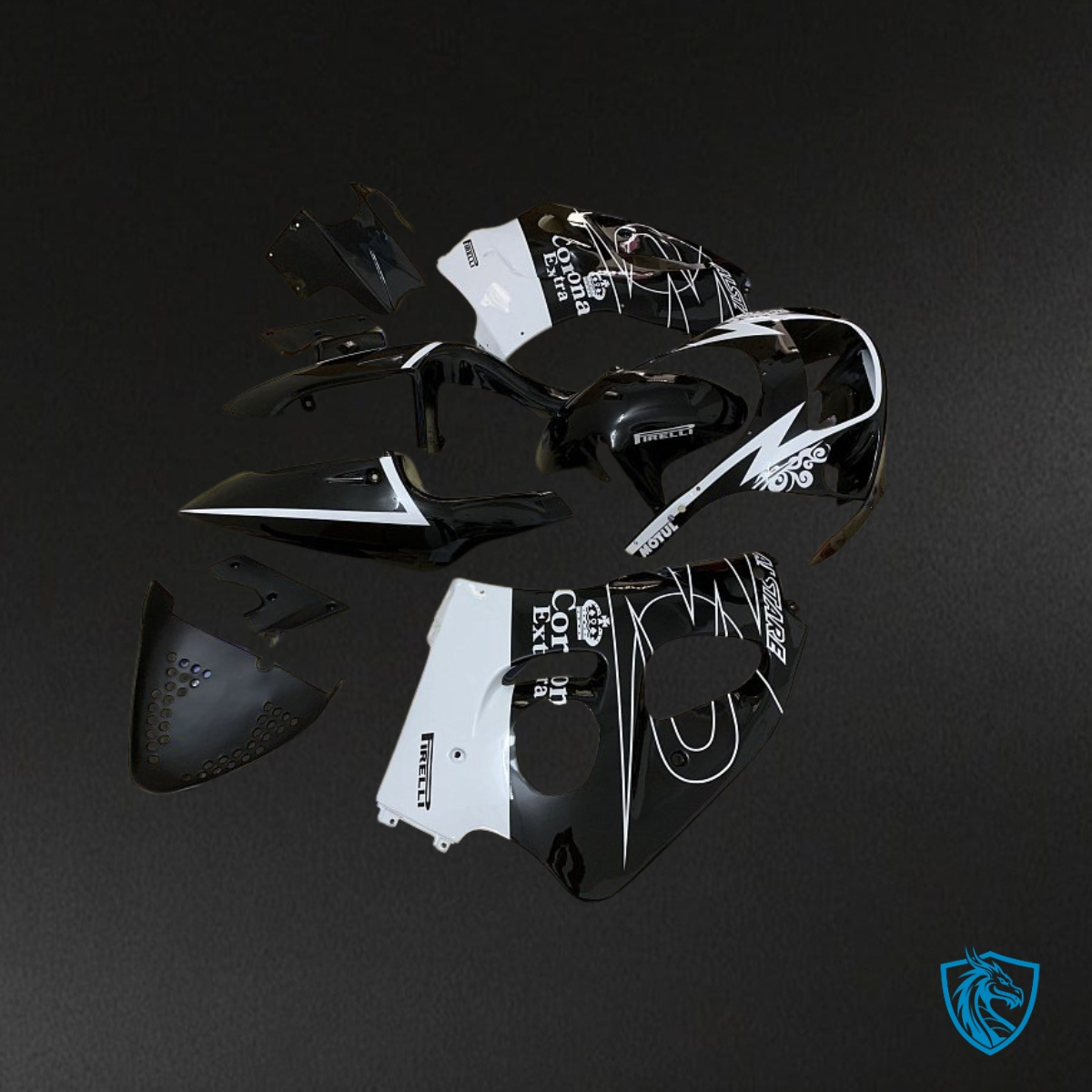 Suzuki GSXR600/750 (1997-2000) Black Corona Extra - Custom ABS Fairing Kit
