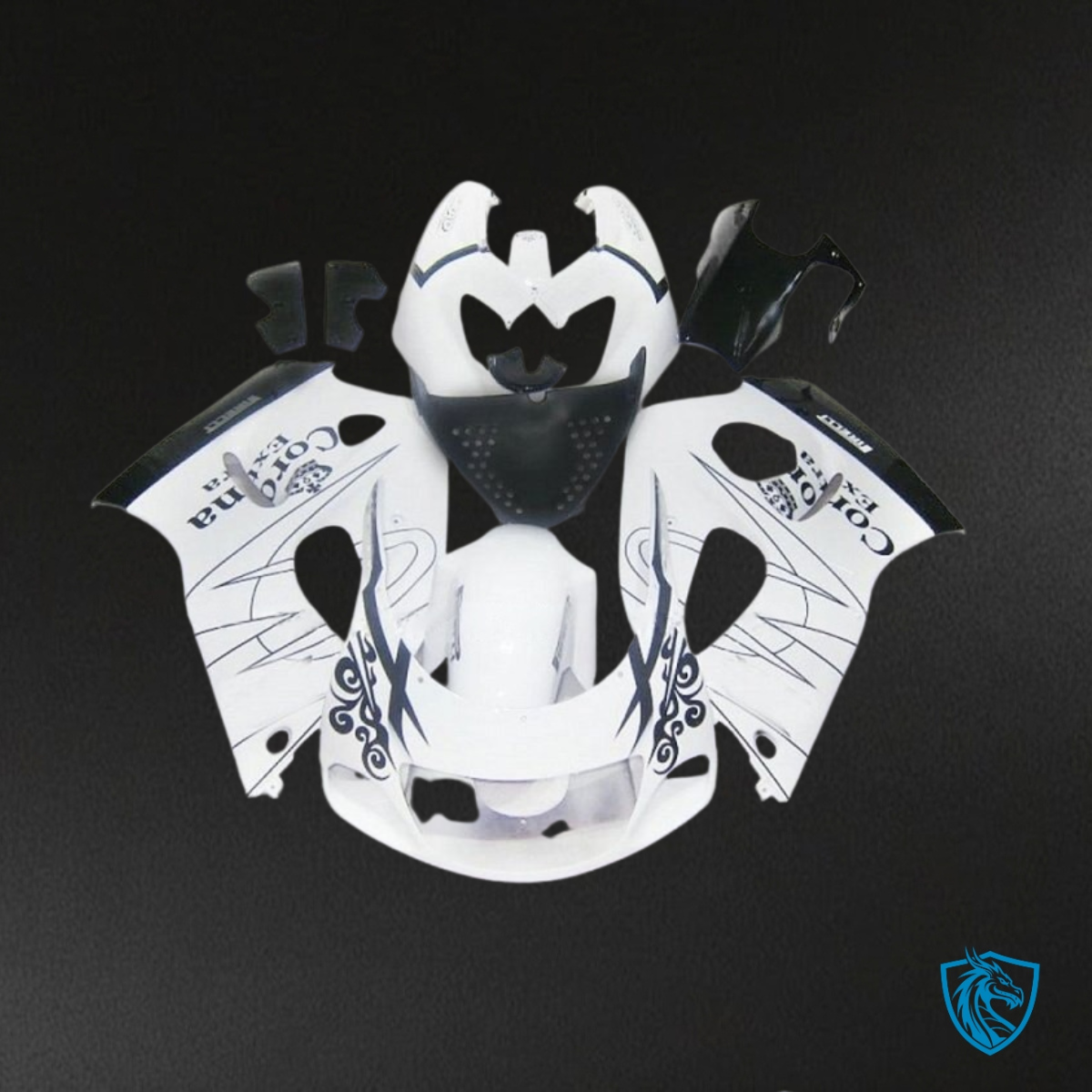 Suzuki GSXR600/750 (1997-2000) White Corona Extra Fairing Kit - Aftermarket ABS Bodywork