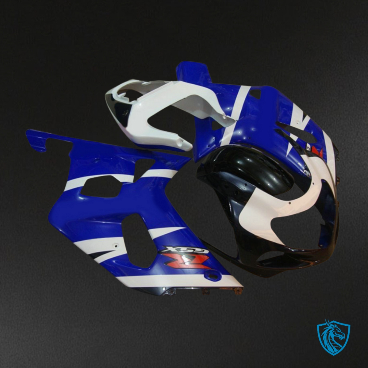 Suzuki GSXR600/750 (2001-2003) Blue & White - MERGEment Motorcycle Fairings Kit