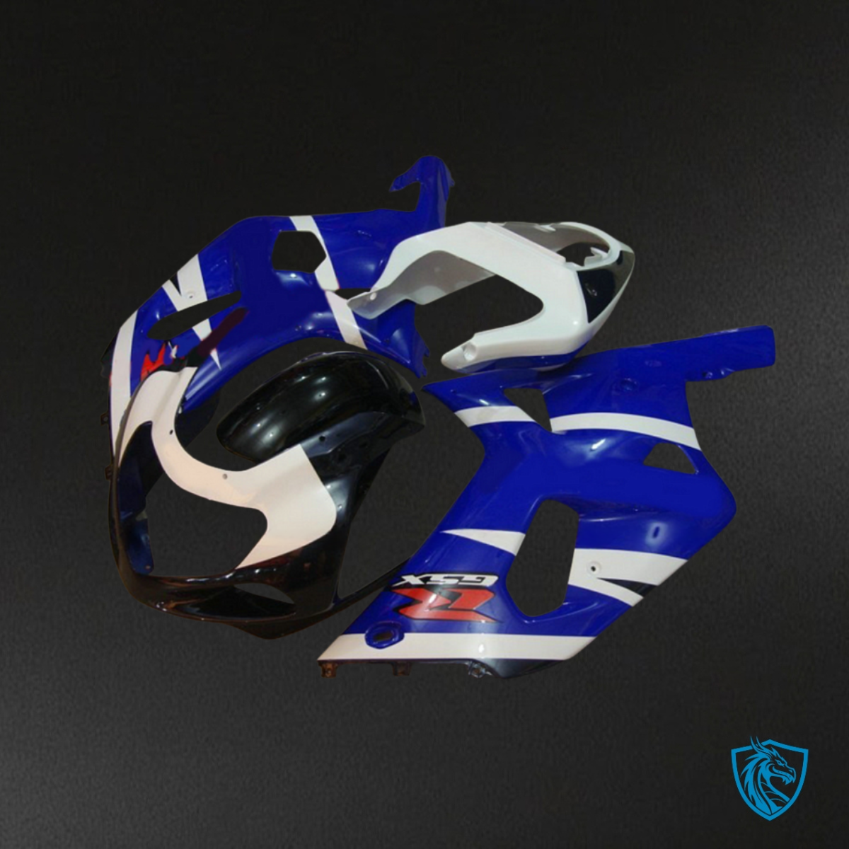 Suzuki GSXR600/750 (2001-2003) Blue & White - MERGEment Motorcycle Fairings Kit