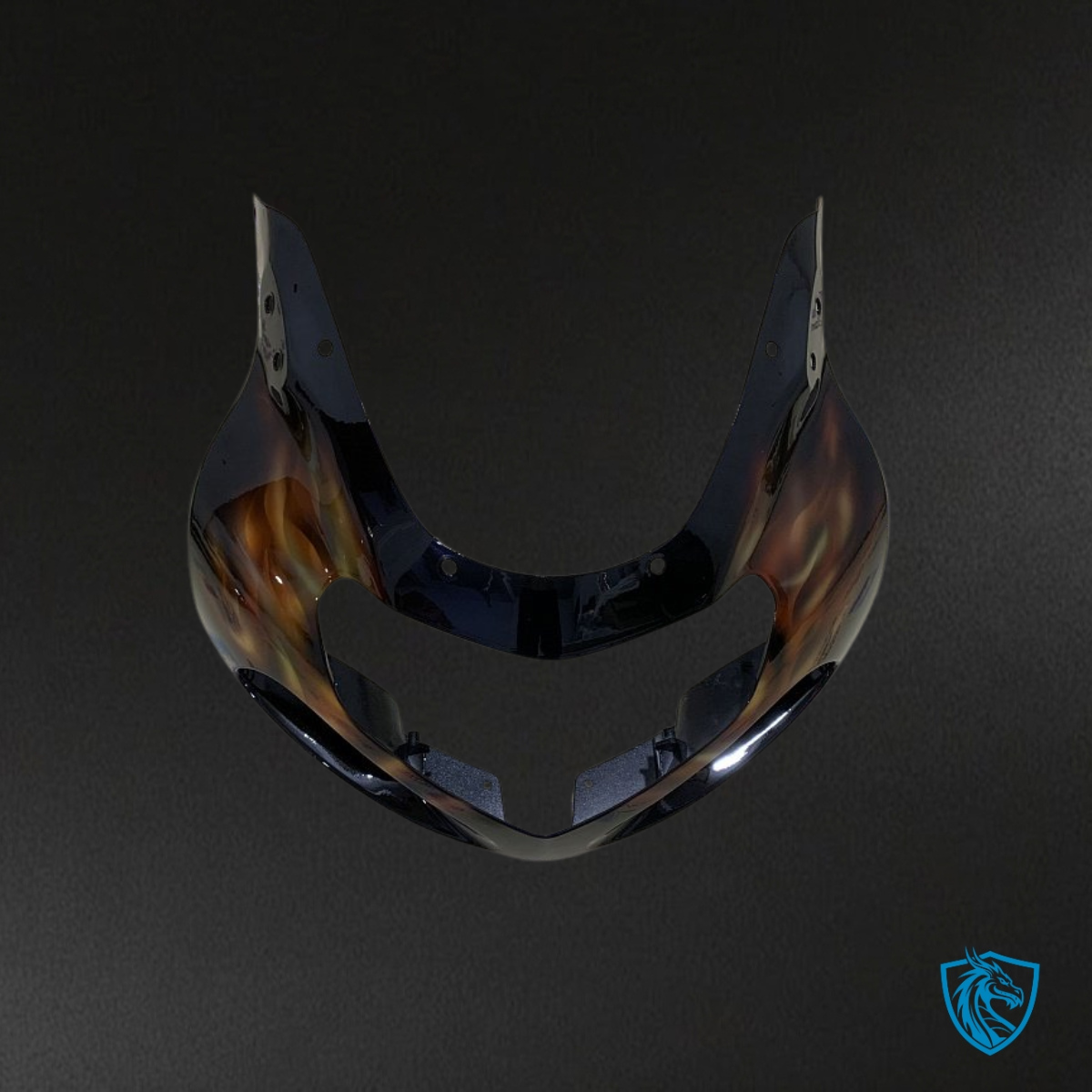Suzuki GSXR600/750 (2001-2003) Black & Orange Flame - Custom ABS Fairing Kit
