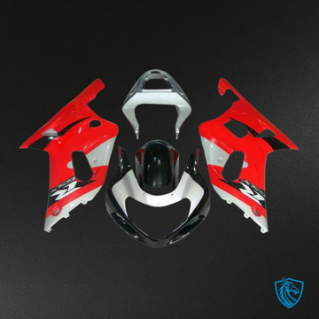 Suzuki GSXR600/750 (2001-2003) Red & White - Custom ABS Fairing Kit