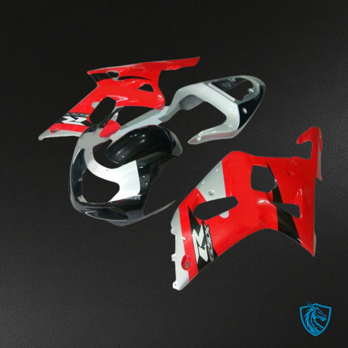 Suzuki GSXR600/750 (2001-2003) Red & White - Custom ABS Fairing Kit