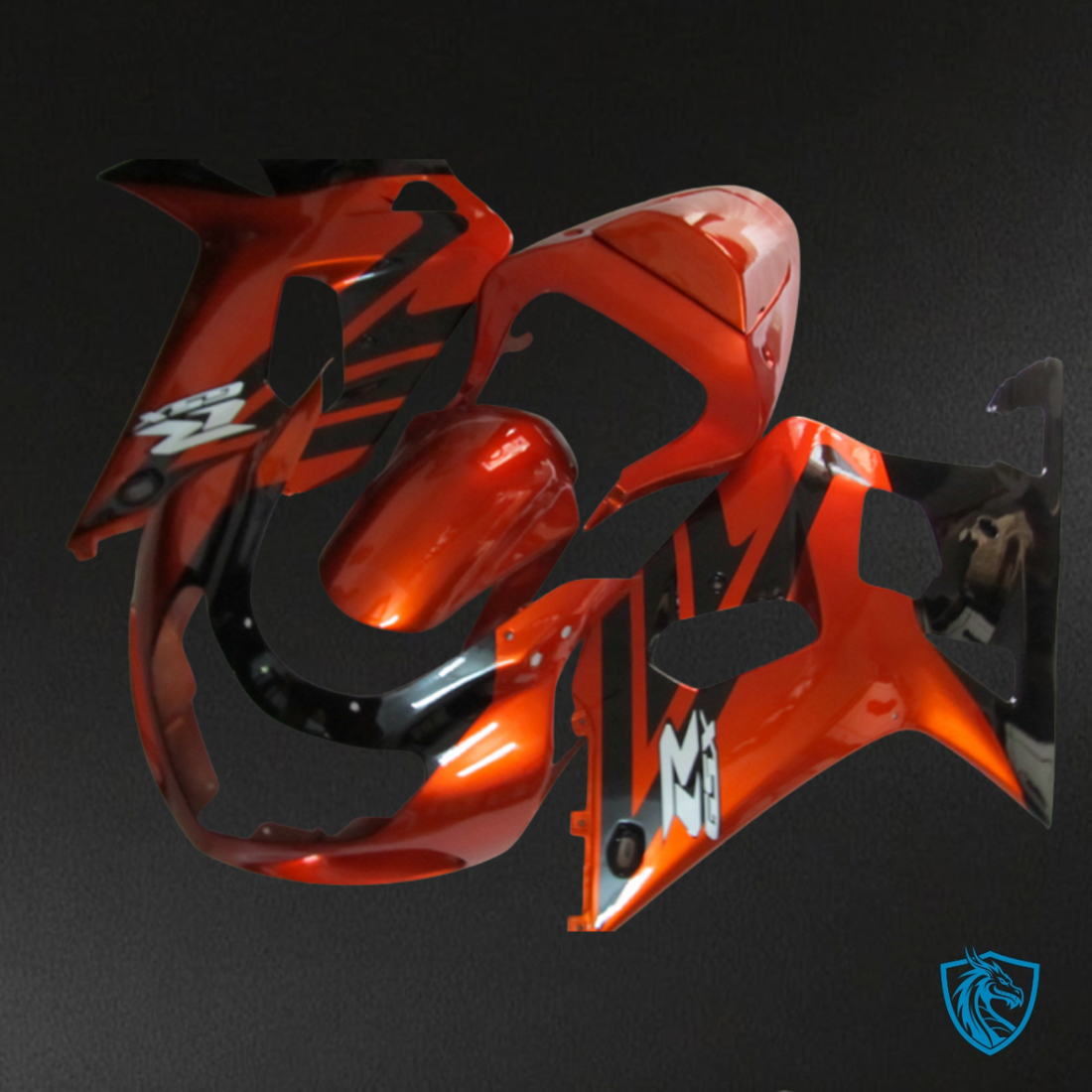 Suzuki GSXR600/750 (2001-2003) Red & Black Fairings Kit | ABS Bodywork