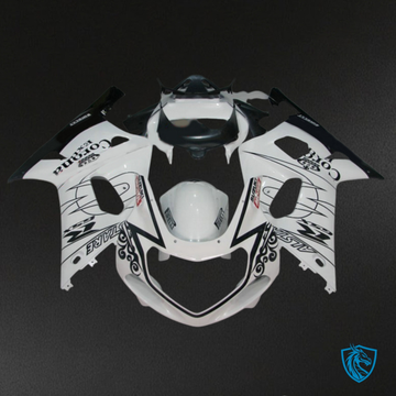 Suzuki GSXR600/750 (2001-2003) White & Black - Replacement Motorcycle Fairings Kit
