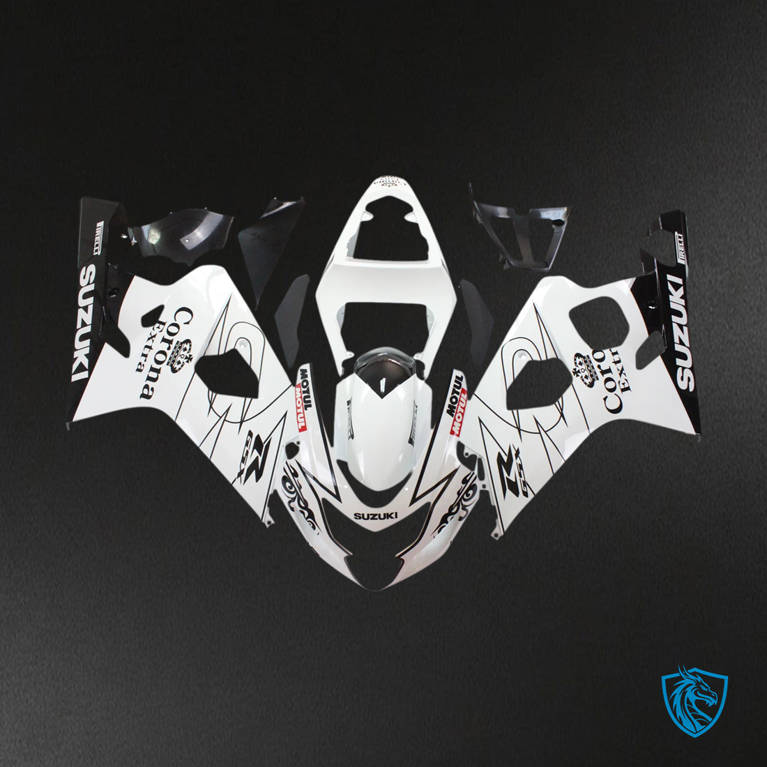 Suzuki GSXR 600-750 (2004-2005) Alstare Corona Racing White - Fairing Kit