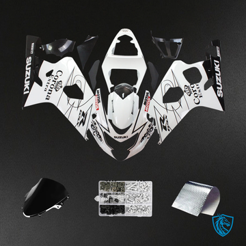 Suzuki GSXR 600-750 (2004-2005) Alstare Corona Racing White - Fairing Kit