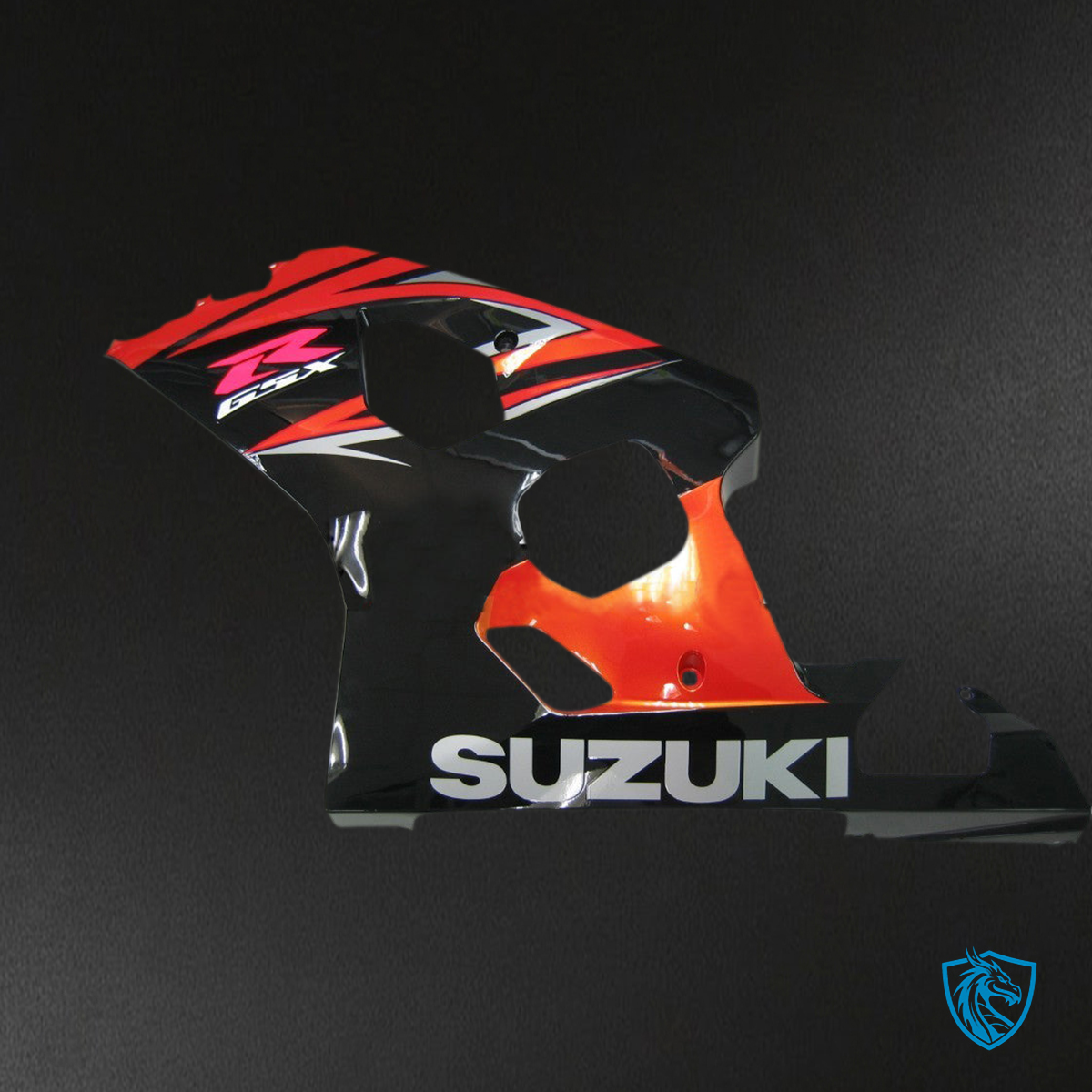 Suzuki GSXR 600-750 (2004-2005) Black & Orange Racing Generic - Fairing Kit | ABS Bodywork