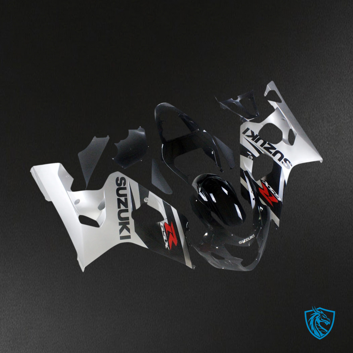 Suzuki GSXR 600-750 (2004-2005) Black & Silver - Fairing Kit