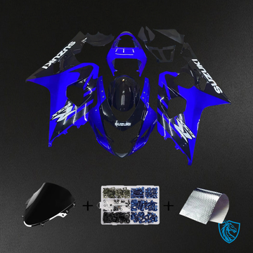 Suzuki GSXR 600-750 (2004-2005) Black & Blue - Fairing Kit