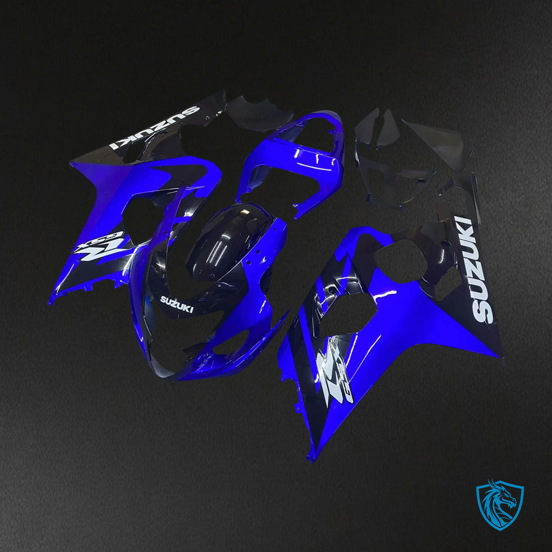 Suzuki GSXR 600-750 (2004-2005) Black & Blue - Fairing Kit