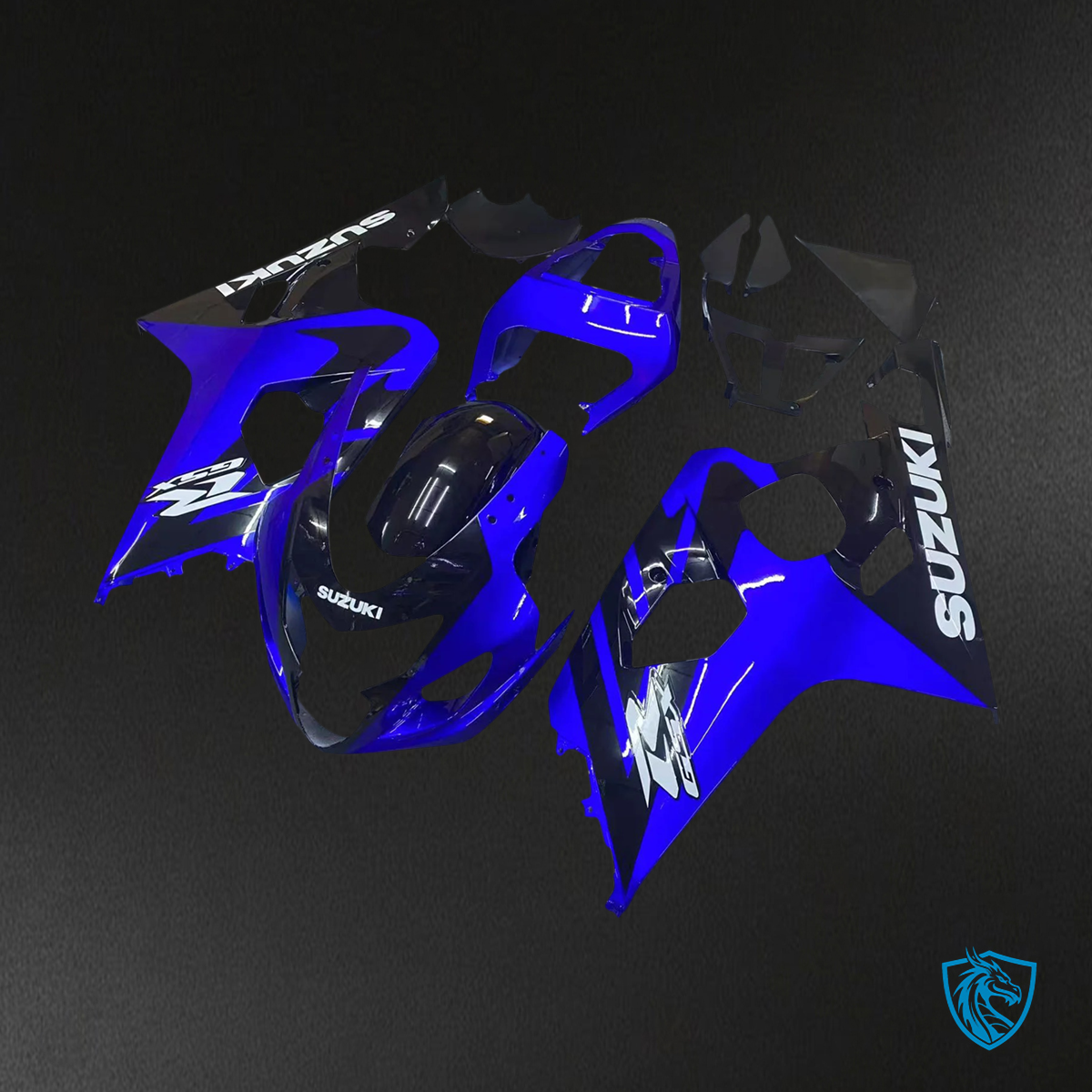 Suzuki GSXR 600-750 (2004-2005) Black & Blue - Fairing Kit