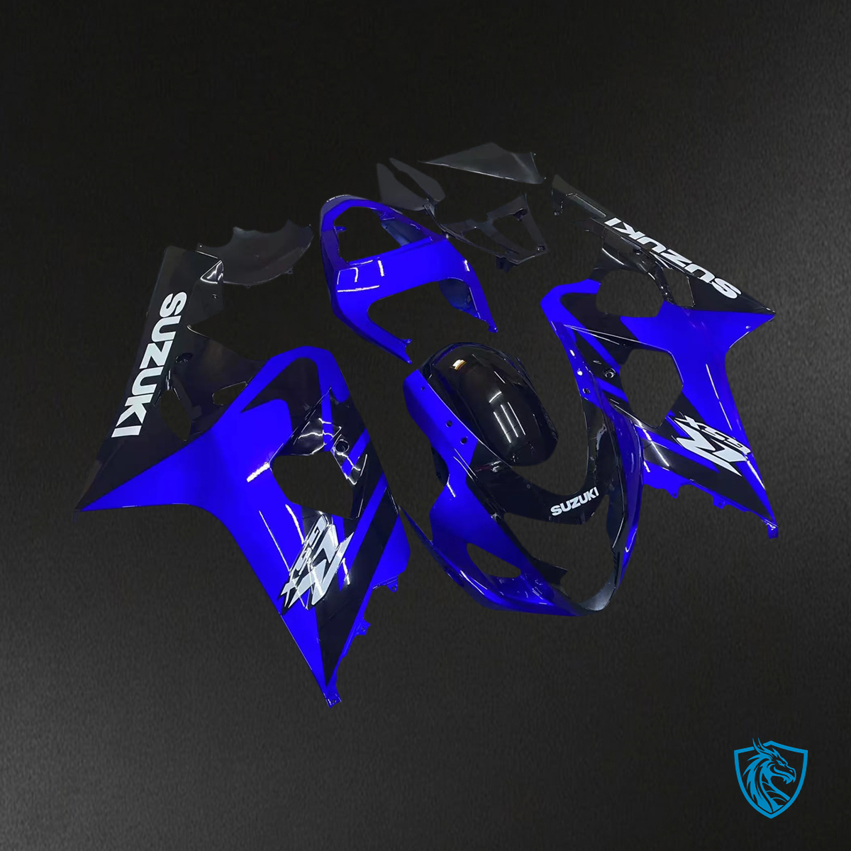 Suzuki GSXR 600-750 (2004-2005) Black & Blue - Fairing Kit
