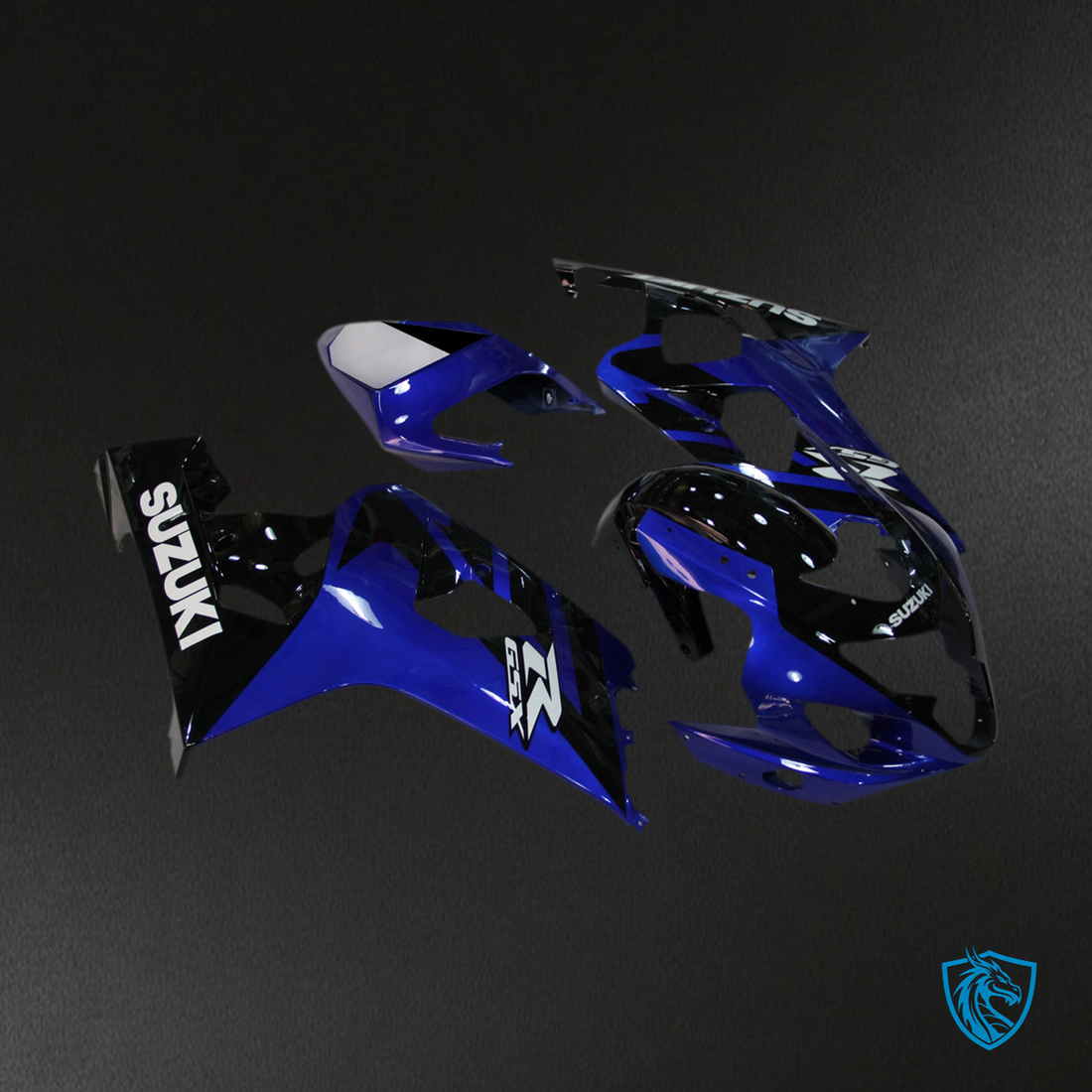 Suzuki GSXR 600-750 (2004-2005) Blue & Black - MERGEment Motorcycle Fairings Kit