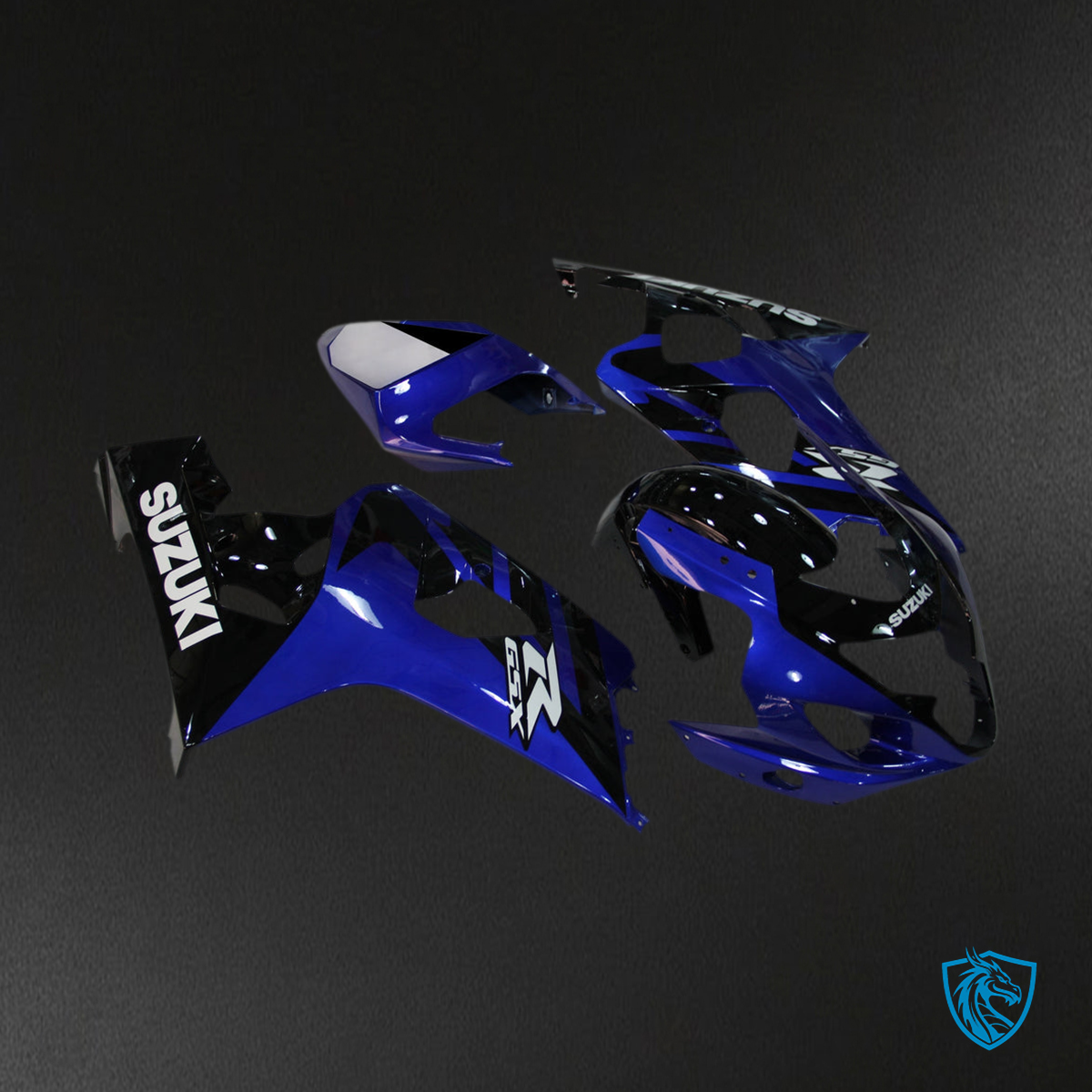 Suzuki GSXR 600-750 (2004-2005) Blue & Black - MERGEment Motorcycle Fairings Kit