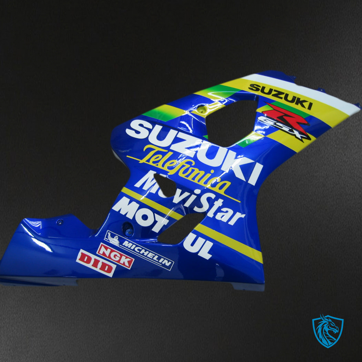Suzuki GSXR 600-750 (2004-2005) Blue & White Racing Generic - Custom ABS Fairing Kit