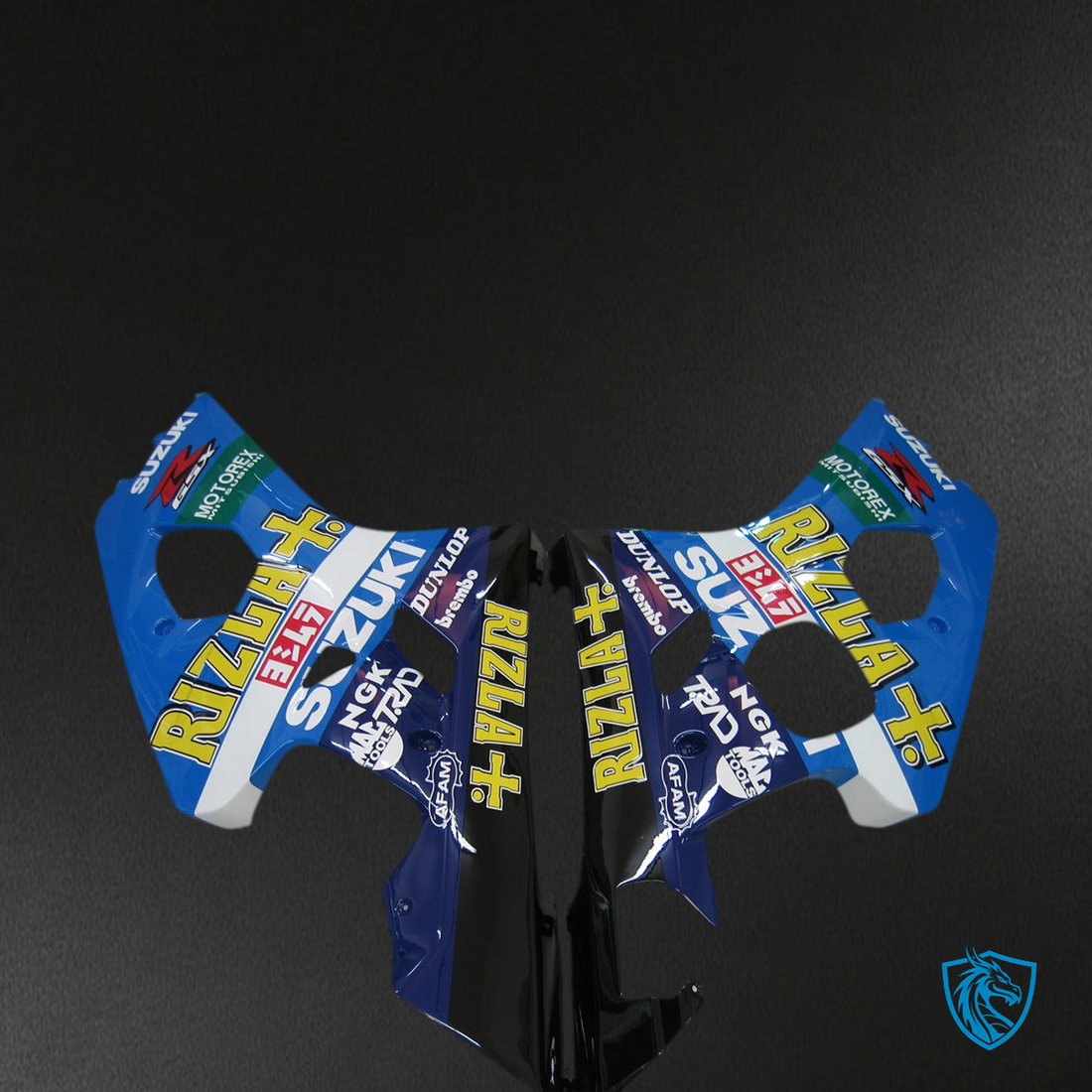 Suzuki GSXR 600-750 (2004-2005) Blue & White Rizla - MERGEment Motorcycle Fairings Kit