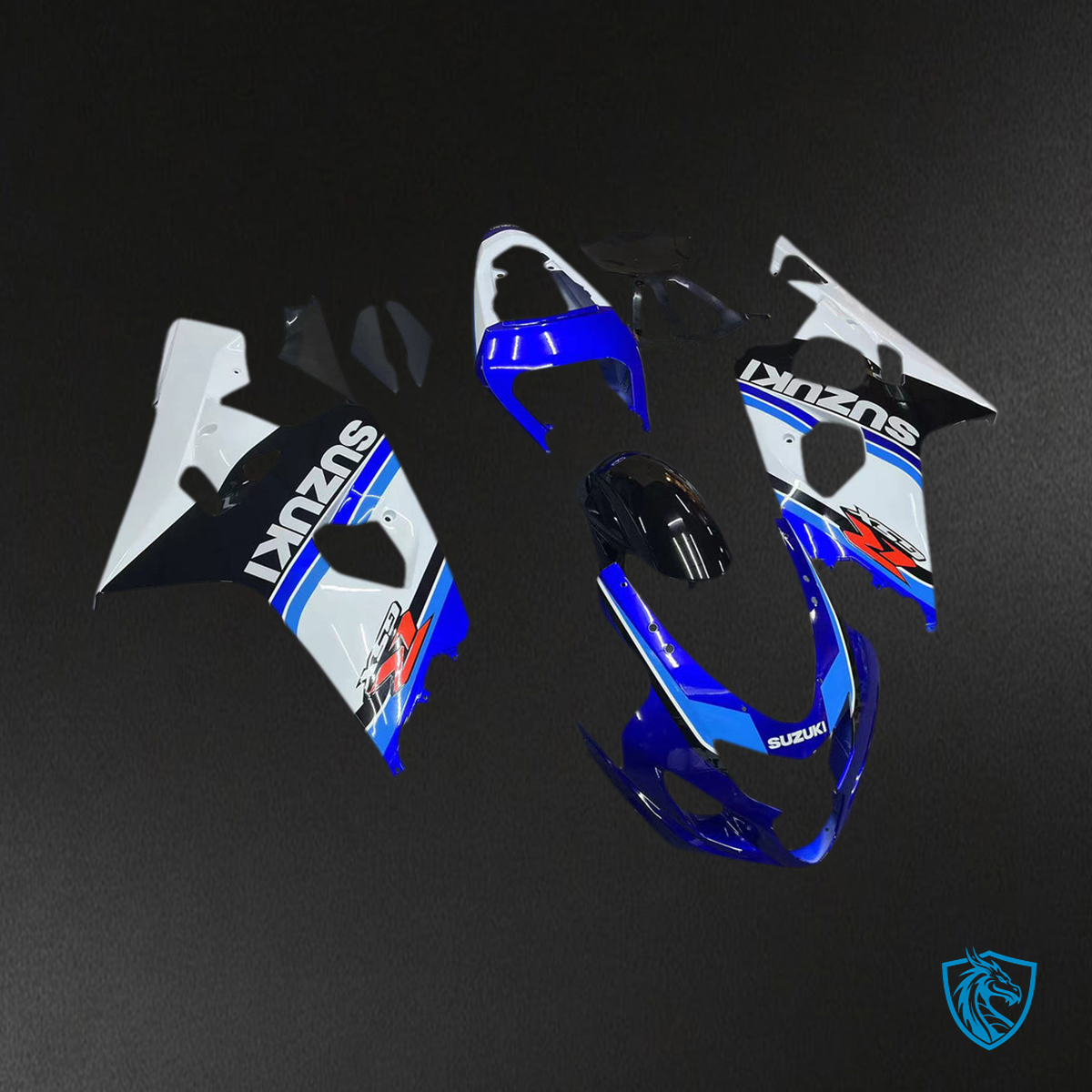 Suzuki GSXR 600-750 (2004-2005) Blue, White & Black Racing Generic - Fairing Kit | ABS Bodywork