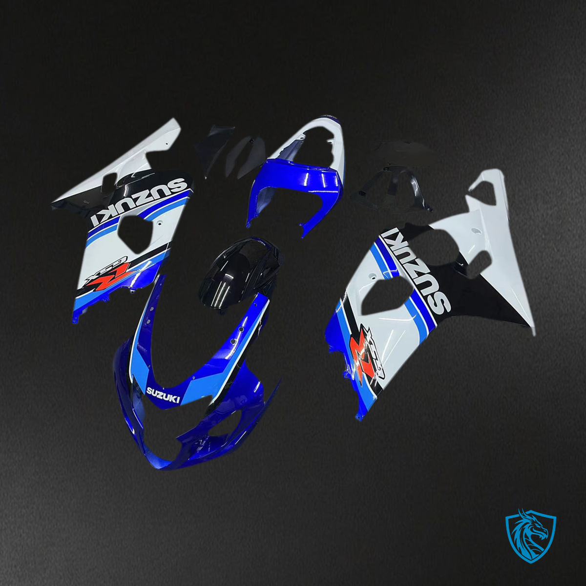 Suzuki GSXR 600-750 (2004-2005) Blue, White & Black Racing Generic - Fairing Kit | ABS Bodywork
