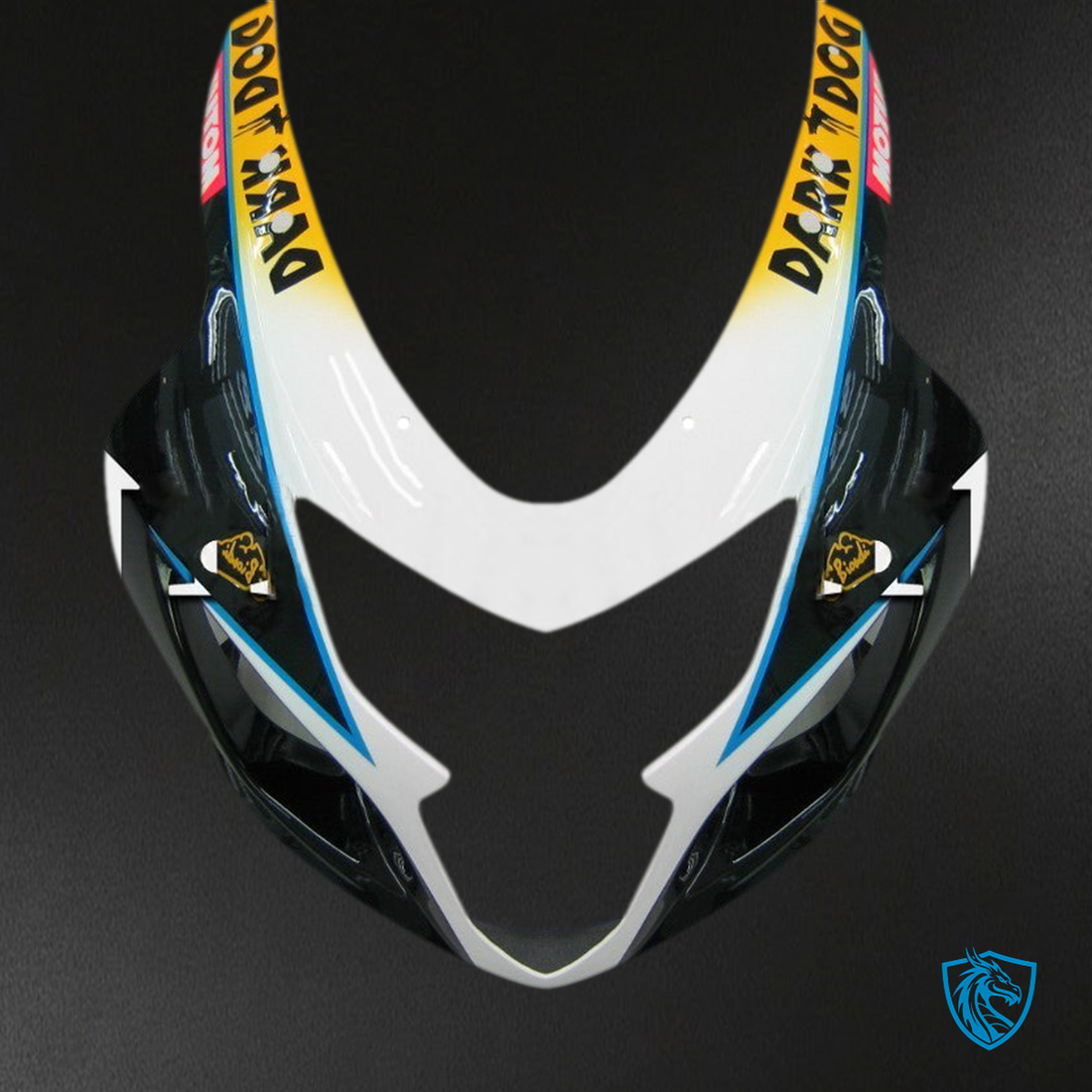 Suzuki GSXR 600-750 (2004-2005) White & Blue Brux Fairing Kit - Aftermarket ABS Bodywork