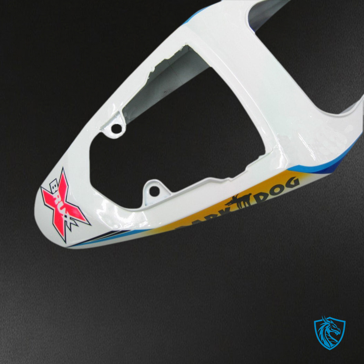 Suzuki GSXR 600-750 (2004-2005) White & Blue Brux Fairing Kit - Aftermarket ABS Bodywork