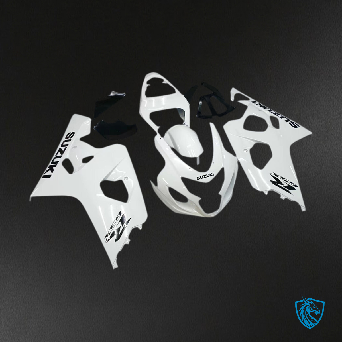 Suzuki GSXR 600-750 (2004-2005) White Metallic Racing Generic Fairing Kit | ABS Bodywork