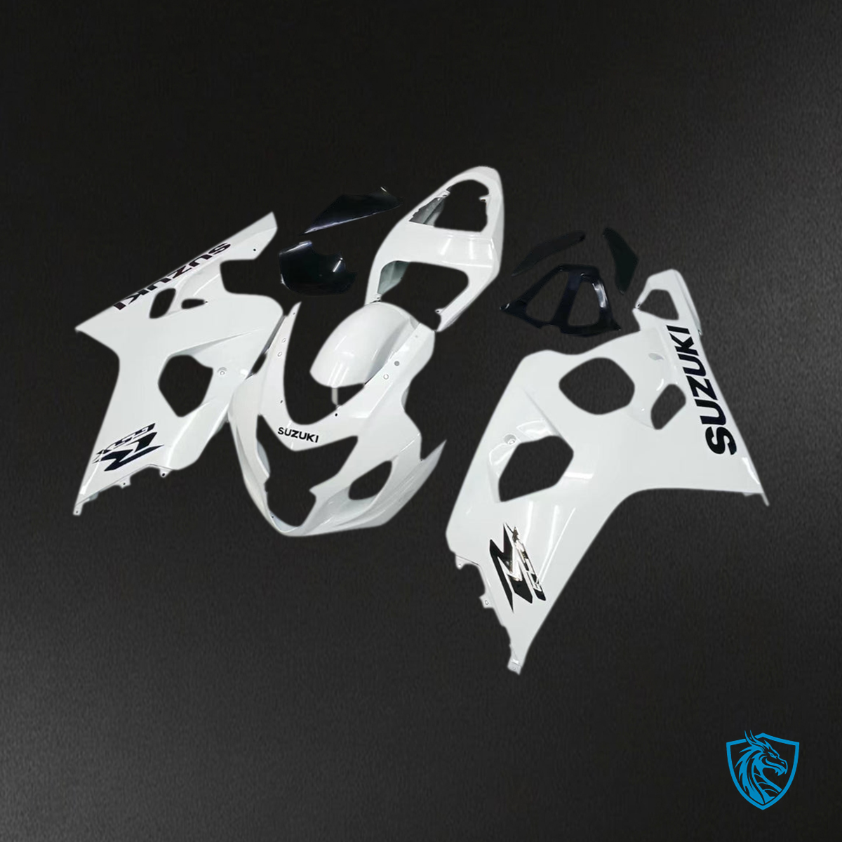 Suzuki GSXR 600-750 (2004-2005) White Metallic Racing Generic Fairing Kit | ABS Bodywork