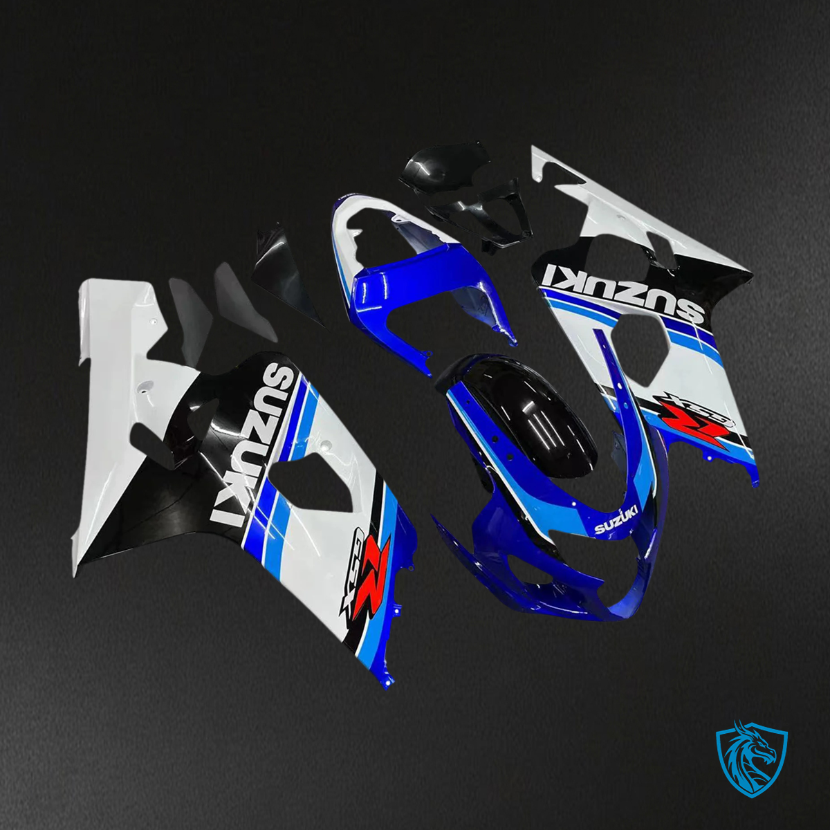 Suzuki GSXR 600-750 (2004-2005) White & Blue - Fairing Kit