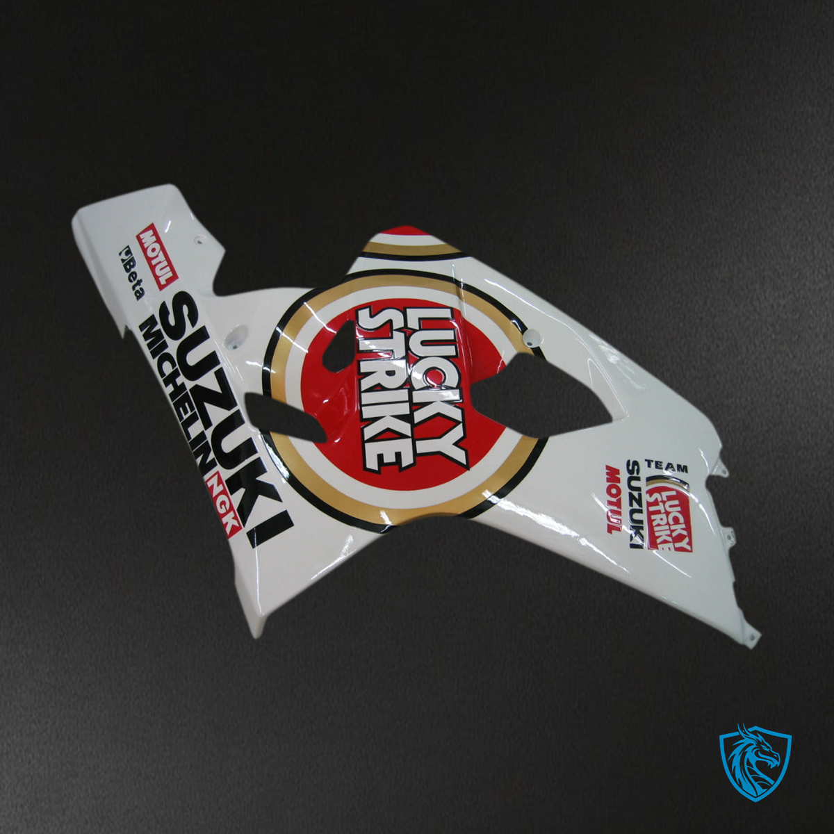 Suzuki GSXR 600-750 (2004-2005) White & Red Lucky Strike - MERGEment Motorcycle Fairings Kit