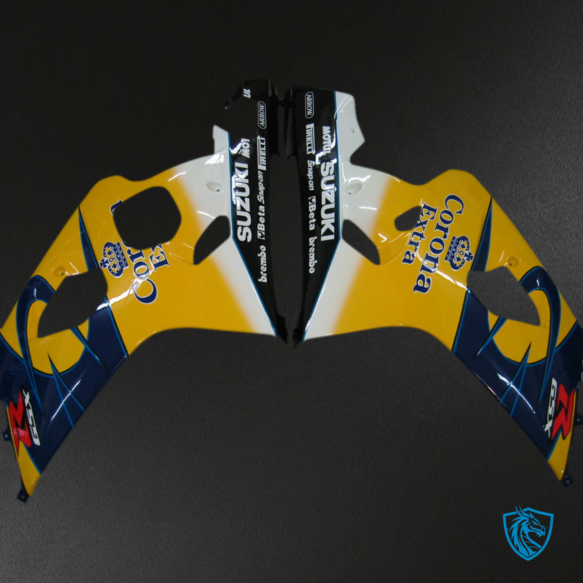 Suzuki GSXR 600-750 (2004-2005) Yellow & Blue Corona - MERGEment Motorcycle Fairings Kit