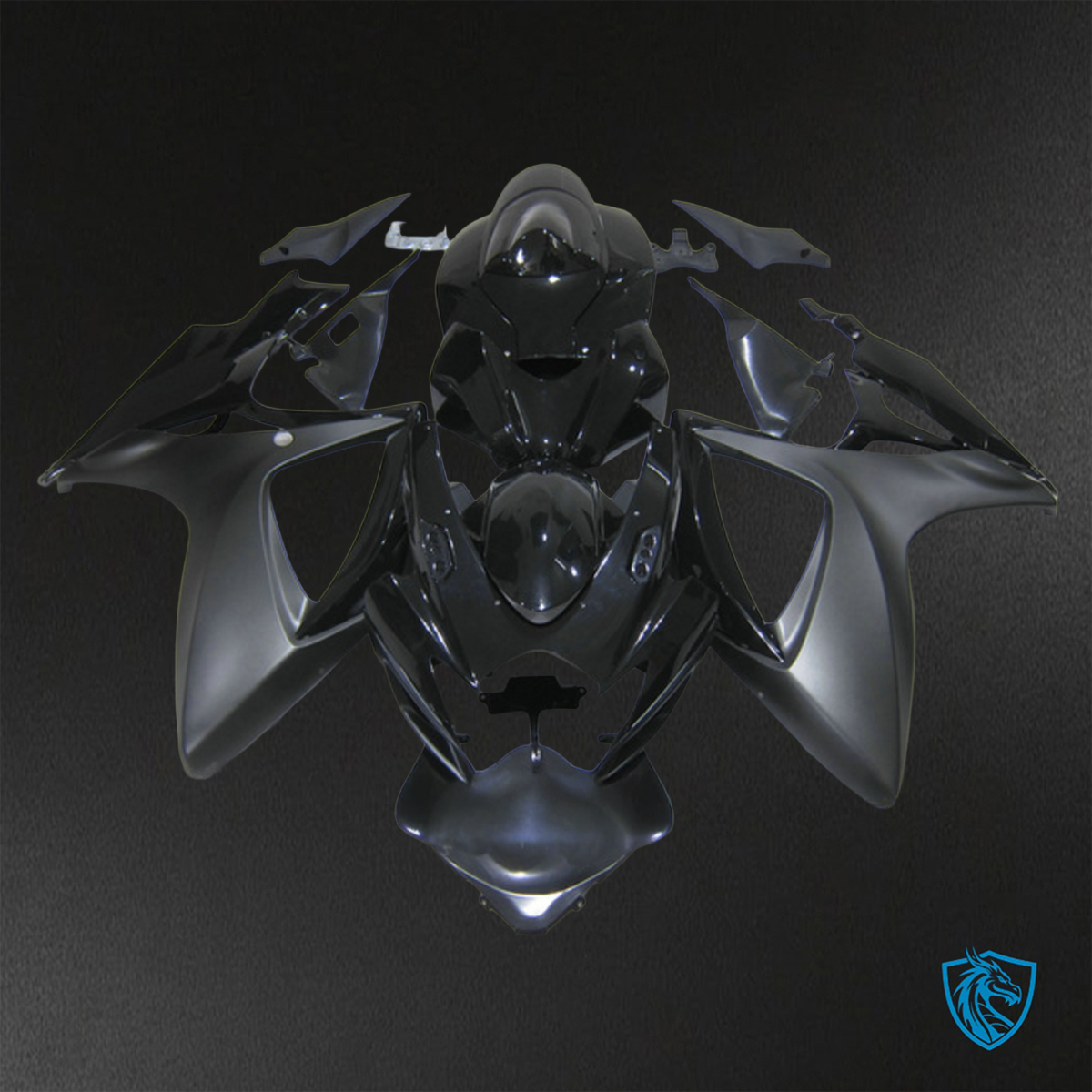 Suzuki GSX-R600/750 (2006-2007) Black & Gray - Custom ABS Fairing Kit